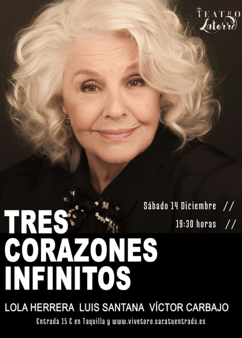 “Tres corazones infinitos” en el escenario del Teatro Latorre 1 Cartel Teatro