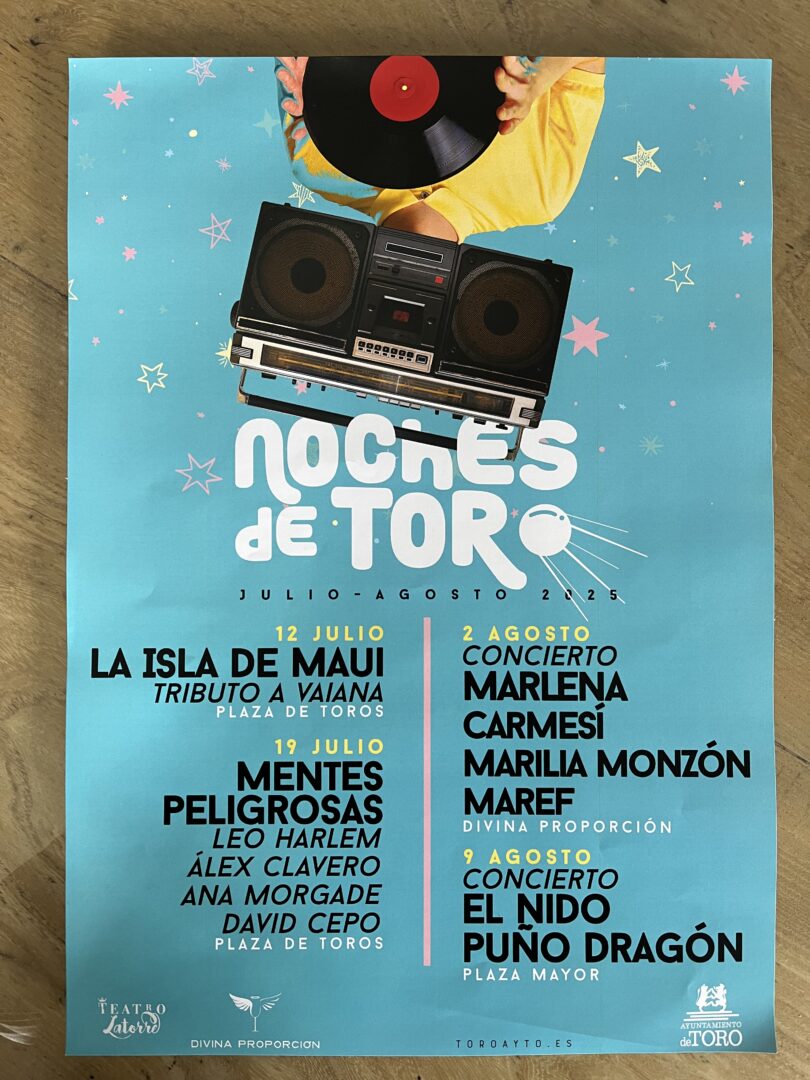 Continúa la diversión en las Noches de Toro con «Mentes Peligrosas» y el próximo sábado 1 Cartel Noches de Toro