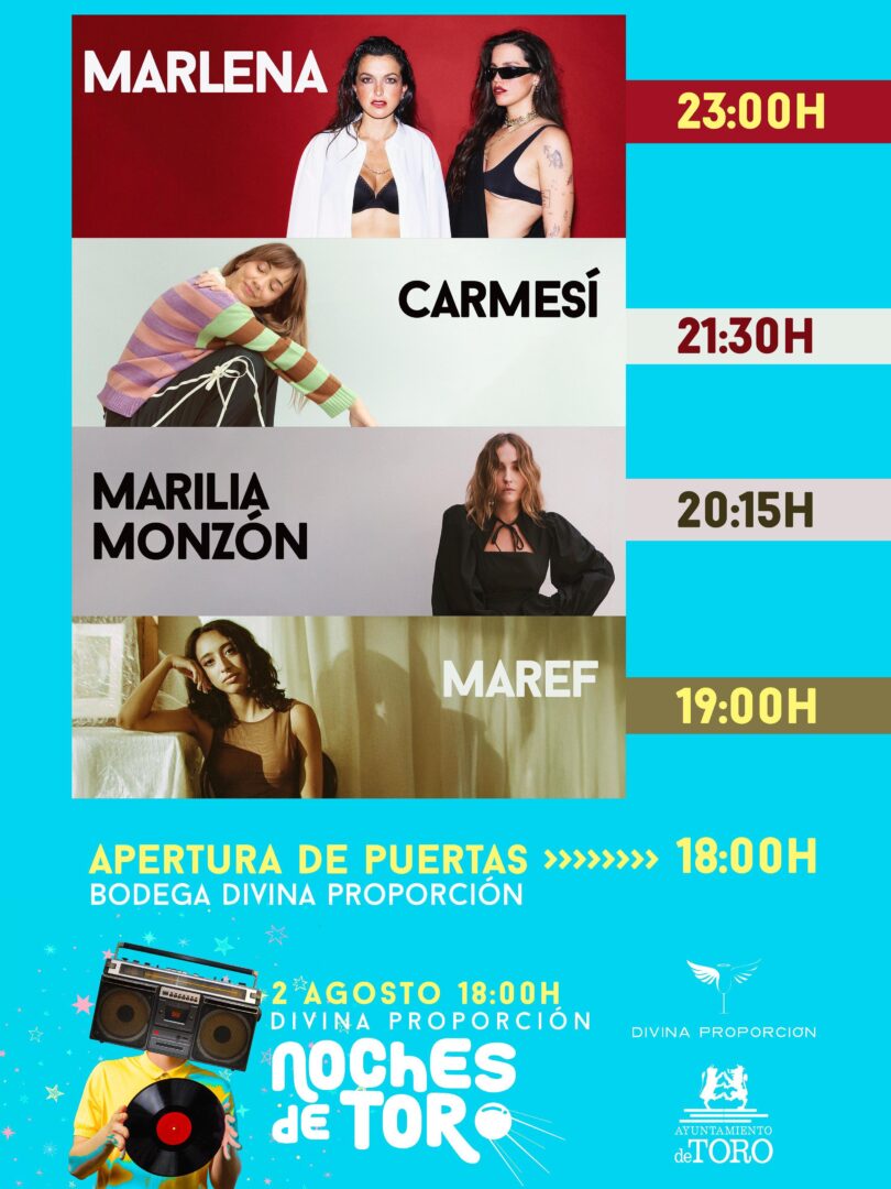La Divina Proporción acoge el sábado 2 el tercer evento de las Noches de Toro. 1 Horarios
