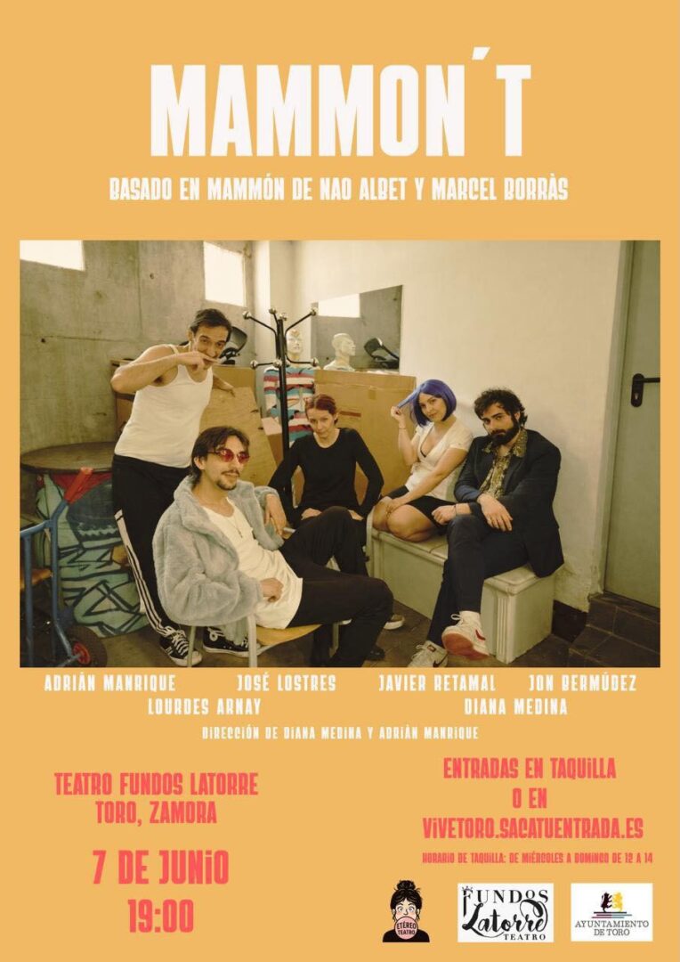 La actriz toresana Diana Medina y Adrián Manrique llevan Mammon’t al escenario del teatro 1 Cartel